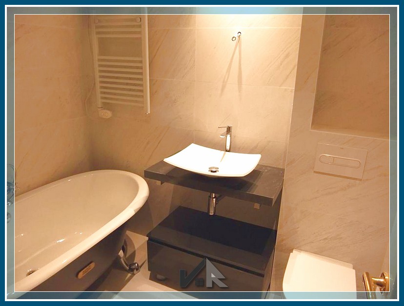 luxury bathroom Valencia porcelain tiles grey bathtub